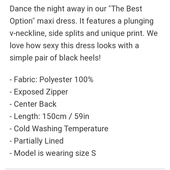 Fashion Nova & ShowPo Maxi High Slit Dress S - Picture 6 of 7